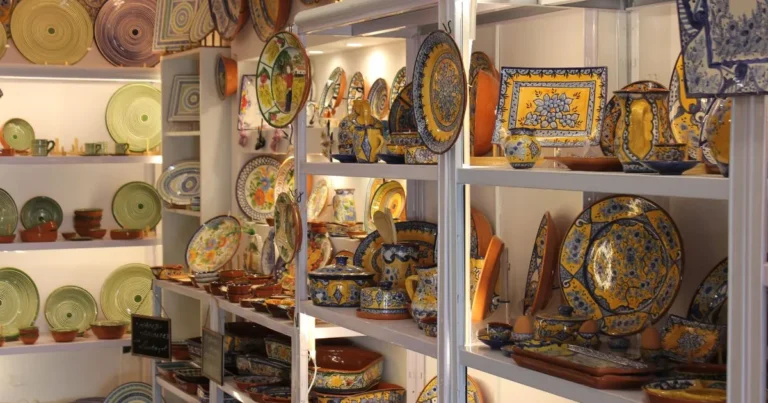 Photo of ceramic dishes from our store in Tavira